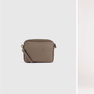 Leather crossbody camera bag